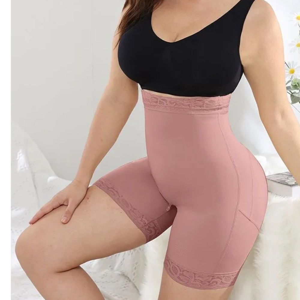 JOSHINE Womens Shaping butt lifter Shorts w/ Zipper Rosy Brown NWT‎ in packag